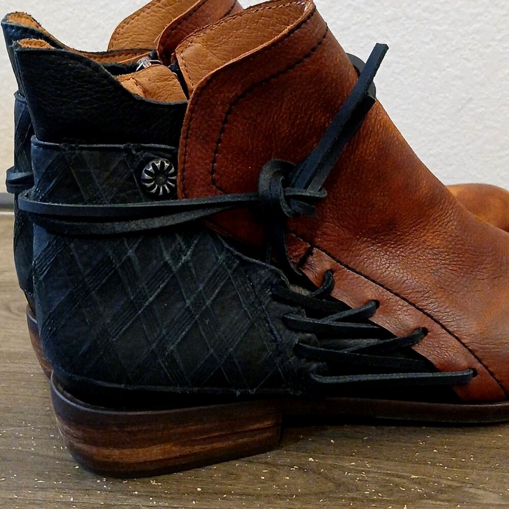 Veracruz leather ankle boots brown and black 9.5 - Picture 4 of 9